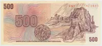 500 Koruna / 1973, kolkovaná 1993, série U 41, bankovní vzor, Hej.SK5aU.V1 - fotografie 2